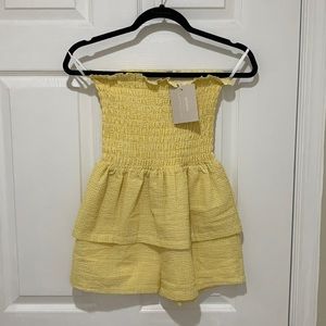 Mink Pink yellow romper